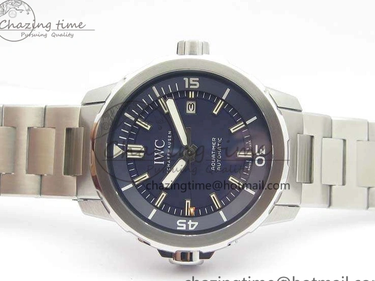 MIROTIME 0217 EasyMatch Aquatimer Automatic IW329004 V6F 1:1 Best Edition Blue Dial On SS Bracelet MIYOTA 7224